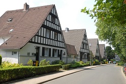 Ansichten der Arbeitersiedlung Dahlhauser Heide (auch Kappeskolonie) in Bochum-Hordel. Die denkmalgeschützte Siedlung ist ein Teil der Route der Industriekultur. Datum: 30. Juli 2008 Bildnachweis: Stadt Bochum, Presseamt